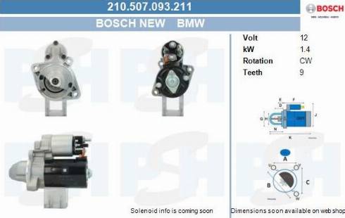 PSH 210.507.093.211 - Motorino d'avviamento autozon.pro