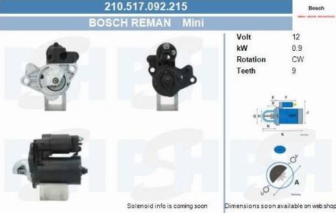 PSH 210.517.092.215 - Motorino d'avviamento autozon.pro