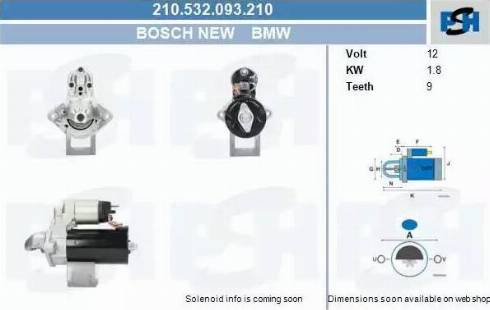 PSH 210.532.093.210 - Motorino d'avviamento autozon.pro