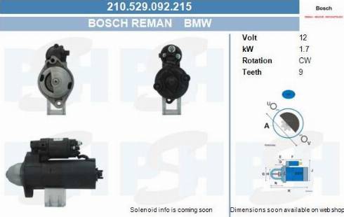 PSH 210.529.092.215 - Motorino d'avviamento autozon.pro