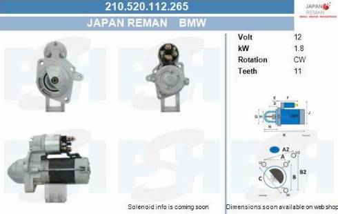 PSH 210.520.112.265 - Motorino d'avviamento autozon.pro