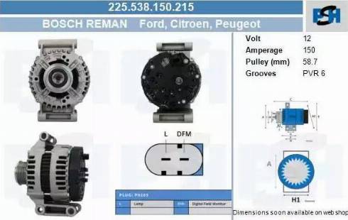 PSH 225.538.150.215 - Alternatore autozon.pro