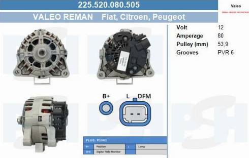 PSH 225.520.080.505 - Alternatore autozon.pro