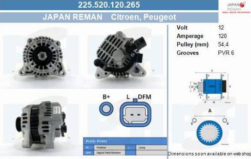 PSH 225.520.120.265 - Alternatore autozon.pro