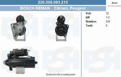 PSH 220.508.093.215 - Motorino d'avviamento autozon.pro