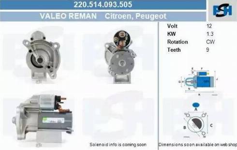 PSH 220.514.093.505 - Motorino d'avviamento autozon.pro