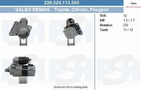 PSH 220.524.113.505 - Motorino d'avviamento autozon.pro