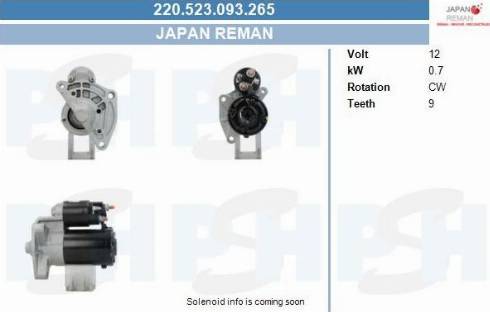 PSH 220.523.093.265 - Motorino d'avviamento autozon.pro