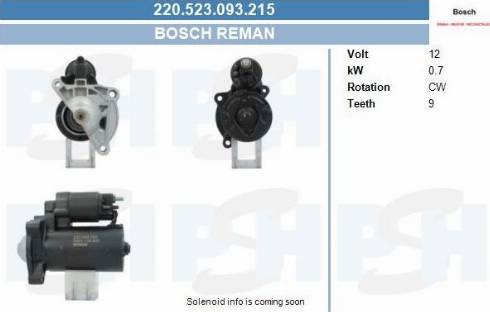 PSH 220.523.093.215 - Motorino d'avviamento autozon.pro