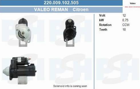 PSH 220.009.102.505 - Motorino d'avviamento autozon.pro