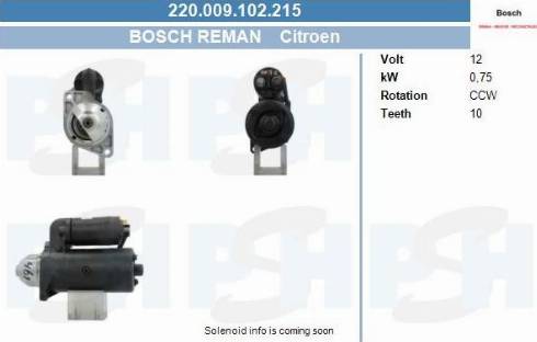 PSH 220.009.102.215 - Motorino d'avviamento autozon.pro