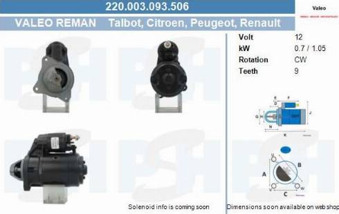 PSH 220.003.093.506 - Motorino d'avviamento autozon.pro