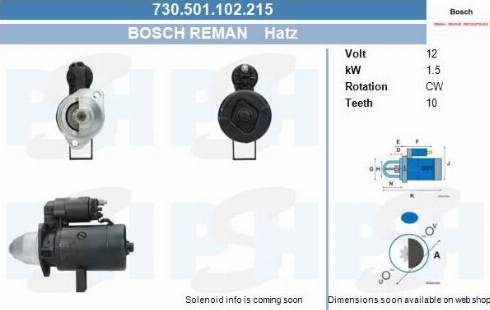 PSH 730.501.102.215 - Motorino d'avviamento autozon.pro