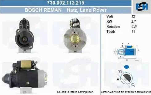 PSH 730.002.112.215 - Motorino d'avviamento autozon.pro