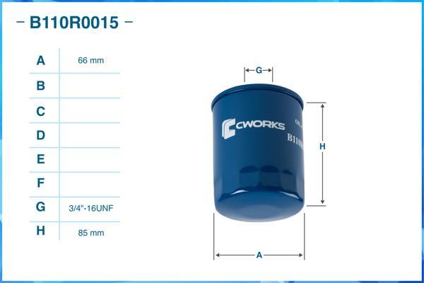 Cworks B110R0015 - Filtro olio autozon.pro