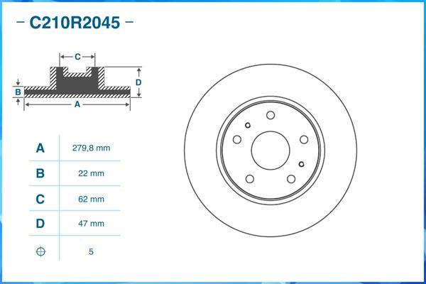 Cworks C210R2045 - Discofreno autozon.pro