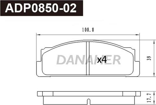 Danaher ADP0850-02 - Kit pastiglie freno, Freno a disco autozon.pro