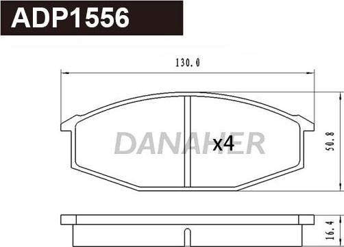 Danaher ADP1556 - Kit pastiglie freno, Freno a disco autozon.pro