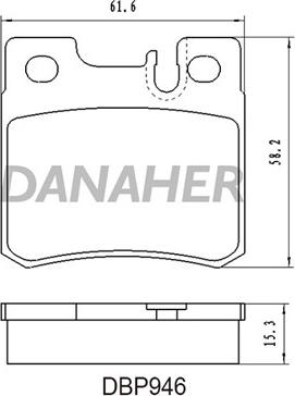 Danaher DBP946 - Kit pastiglie freno, Freno a disco autozon.pro