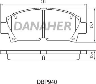 Danaher DBP940 - Kit pastiglie freno, Freno a disco autozon.pro