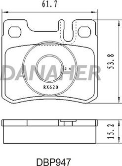 Danaher DBP947 - Kit pastiglie freno, Freno a disco autozon.pro