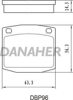 Danaher DBP96 - Kit pastiglie freno, Freno a disco autozon.pro