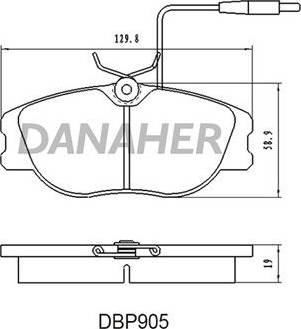 Danaher DBP905 - Kit pastiglie freno, Freno a disco autozon.pro