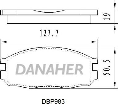 Danaher DBP983 - Kit pastiglie freno, Freno a disco autozon.pro