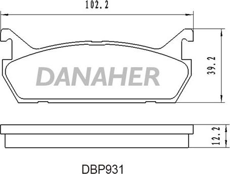 Danaher DBP931 - Kit pastiglie freno, Freno a disco autozon.pro