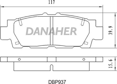 Danaher DBP937 - Kit pastiglie freno, Freno a disco autozon.pro