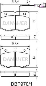 Danaher DBP970/1 - Kit pastiglie freno, Freno a disco autozon.pro