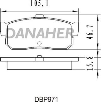 Danaher DBP971 - Kit pastiglie freno, Freno a disco autozon.pro