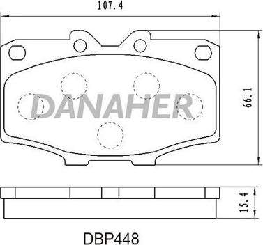 Danaher DBP448 - Kit pastiglie freno, Freno a disco autozon.pro