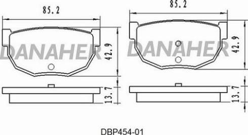 Danaher DBP454-01 - Kit pastiglie freno, Freno a disco autozon.pro