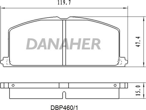 Danaher DBP460/1 - Kit pastiglie freno, Freno a disco autozon.pro