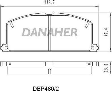 Danaher DBP460/2 - Kit pastiglie freno, Freno a disco autozon.pro