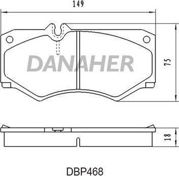 Danaher DBP468 - Kit pastiglie freno, Freno a disco autozon.pro