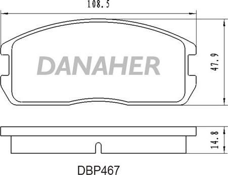 Danaher DBP467 - Kit pastiglie freno, Freno a disco autozon.pro