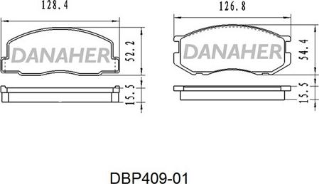 Danaher DBP409-01 - Kit pastiglie freno, Freno a disco autozon.pro