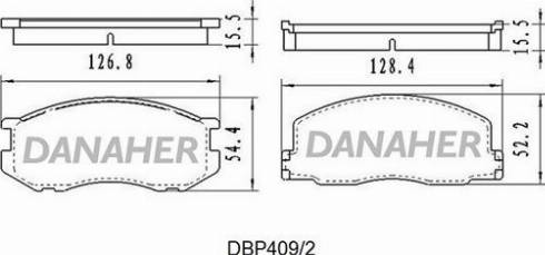 Danaher DBP409/2 - Kit pastiglie freno, Freno a disco autozon.pro