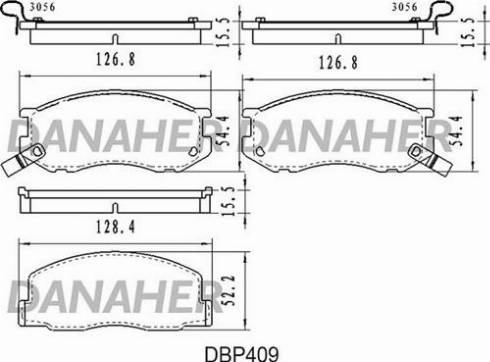 Danaher DBP409 - Kit pastiglie freno, Freno a disco autozon.pro