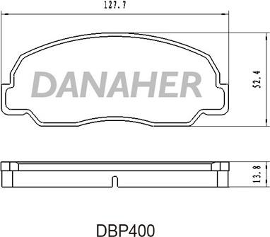 Danaher DBP400 - Kit pastiglie freno, Freno a disco autozon.pro