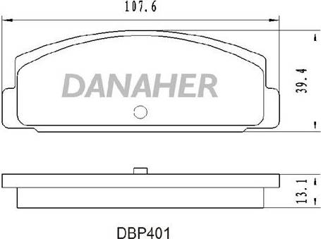 Danaher DBP401 - Kit pastiglie freno, Freno a disco autozon.pro