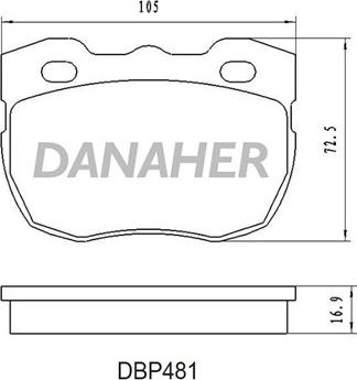 Danaher DBP481 - Kit pastiglie freno, Freno a disco autozon.pro