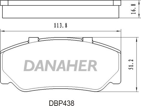 Danaher DBP438 - Kit pastiglie freno, Freno a disco autozon.pro