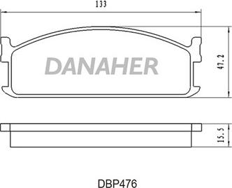 Danaher DBP476 - Kit pastiglie freno, Freno a disco autozon.pro