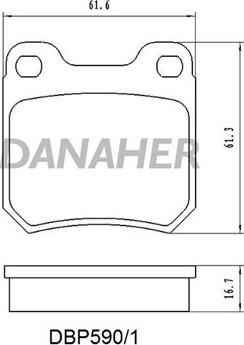 Danaher DBP590/1 - Kit pastiglie freno, Freno a disco autozon.pro