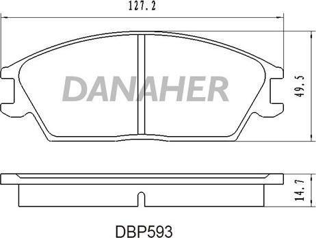 Danaher DBP593 - Kit pastiglie freno, Freno a disco autozon.pro