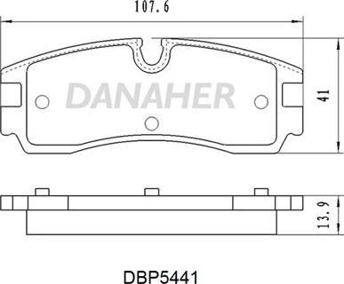 Danaher DBP5441 - Kit pastiglie freno, Freno a disco autozon.pro