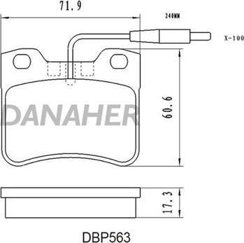 Danaher DBP563 - Kit pastiglie freno, Freno a disco autozon.pro